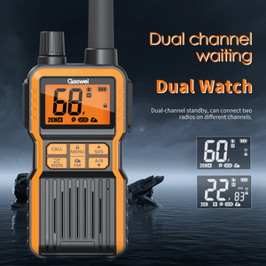 Walkie-Talkie de doble canal con 61 canales + 121 códigos de privacidad, modo activado por voz de 9 niveles, alerta meteorológica NOAA