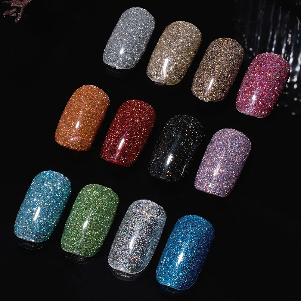 Fabrika toptan Hema ücretsiz disko jel oje Glitter nail Art yansıtıcı disko jel 1KG