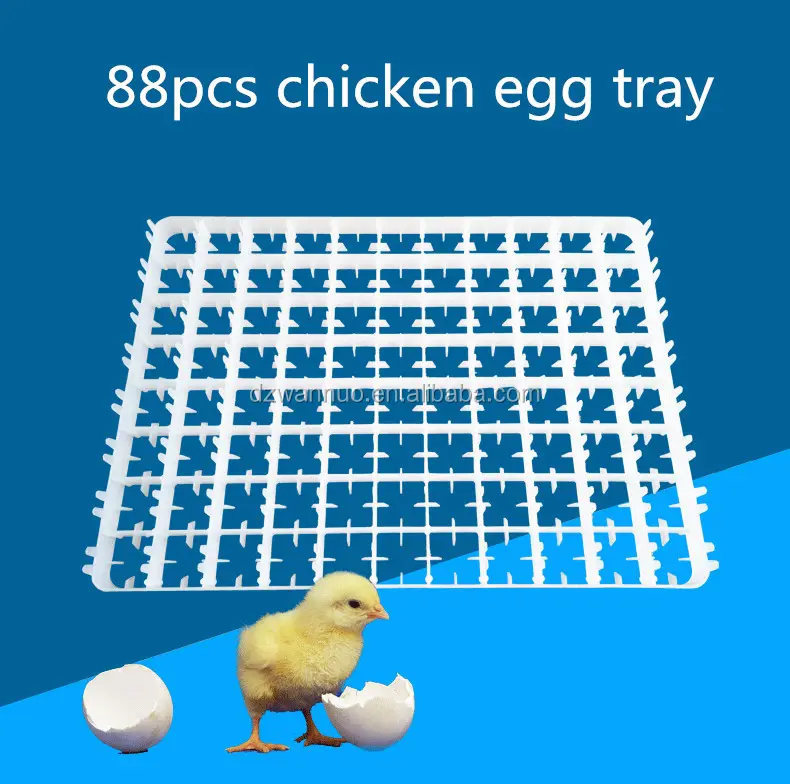 Le plus vendu 88 incubateur de poulet utilisé plateau d'oeufs d'incubateur en plastique avec la conception geat