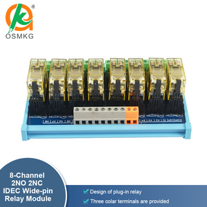 Scheda di uscita a relè a 8 canali di Oshangming 12VDC/24VDC/220VAC modulo relè elettromagnetici 8A 2NO Wide Pin 2NC per sensore - Product Image 3