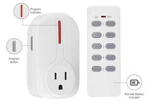 US Digital 120V Wireless Remote <strong>Control</strong> Plug <strong>Socket</strong> Outlet <strong>With</strong> Remote <strong>Control</strong> - Product Image 3
