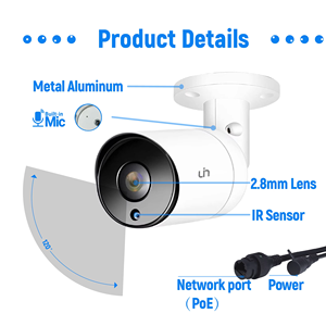 Uin 4K HD PoE IP casa e centro commerciale universale fotocamera Bullet con visione notturna all'aperto H.265 telecamera di rete Ipy-b718sf2W - Product Image 2