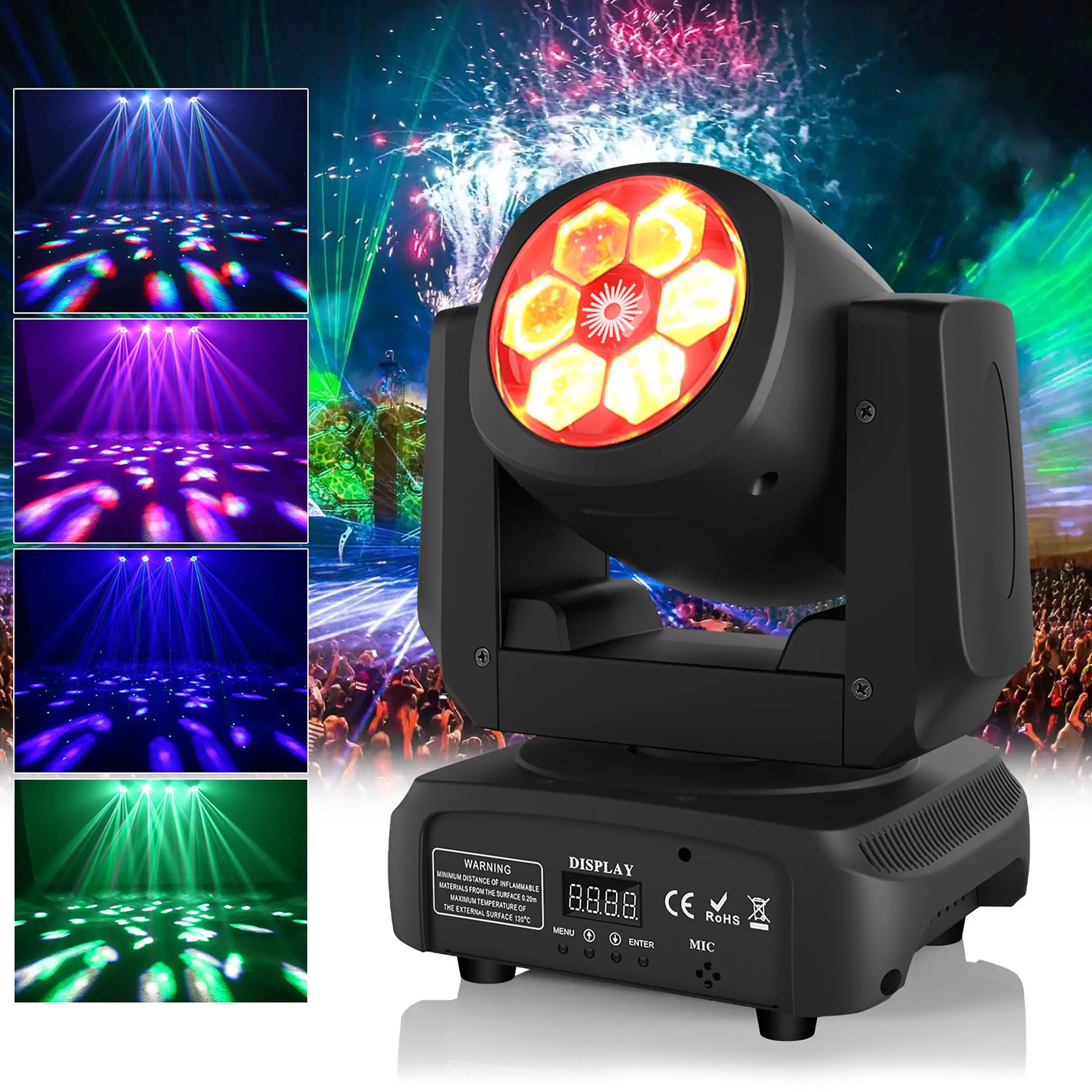 Audio Video profesional e iluminación 6 uds luces de escenario LED de cabeza móvil Barra de efecto giratorio rendimiento KTV iluminación de boda