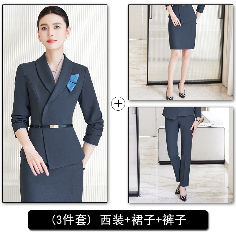 Grey suit pants and skirt