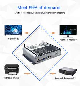 Nuevo Mini PC industrial Computadora integrada sin ventilador con enchufes AU US CN para uso industrial