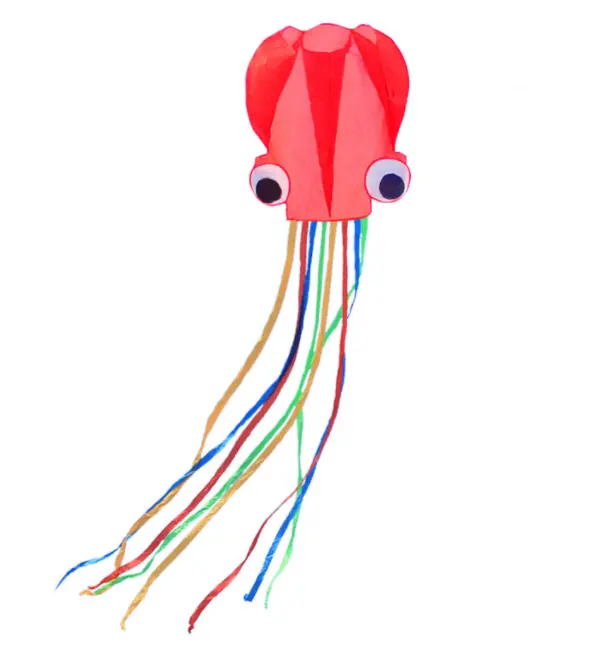 Aquilone octopus personalizzato da 4m morbido e senza scheletro per bambini