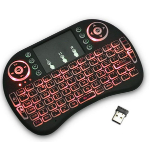 Mini teclado inalámbrico I8 de 2,4G, panel táctil retroiluminado, Air Mouse, Control remoto en inglés con receptor USB para Android TV Ma C BOX PS3 - Product Image 1