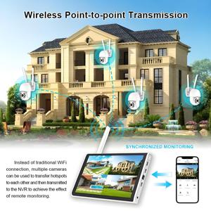 4*3MP HD NVR Home <strong>Monitoring</strong> <strong>System</strong> Wi-Fi CCTV <strong>Camera</strong> Security Featuring Night Vision Motion Detection CMOS Sensor HDD SD Card - Product Image 4