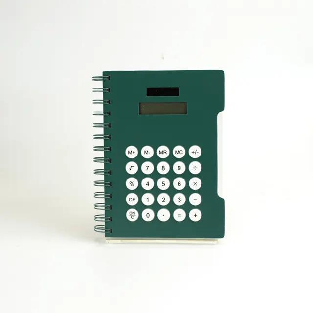 Spiral pp tampa notebook com planejador de calculadora eletrônica para negócios e loja