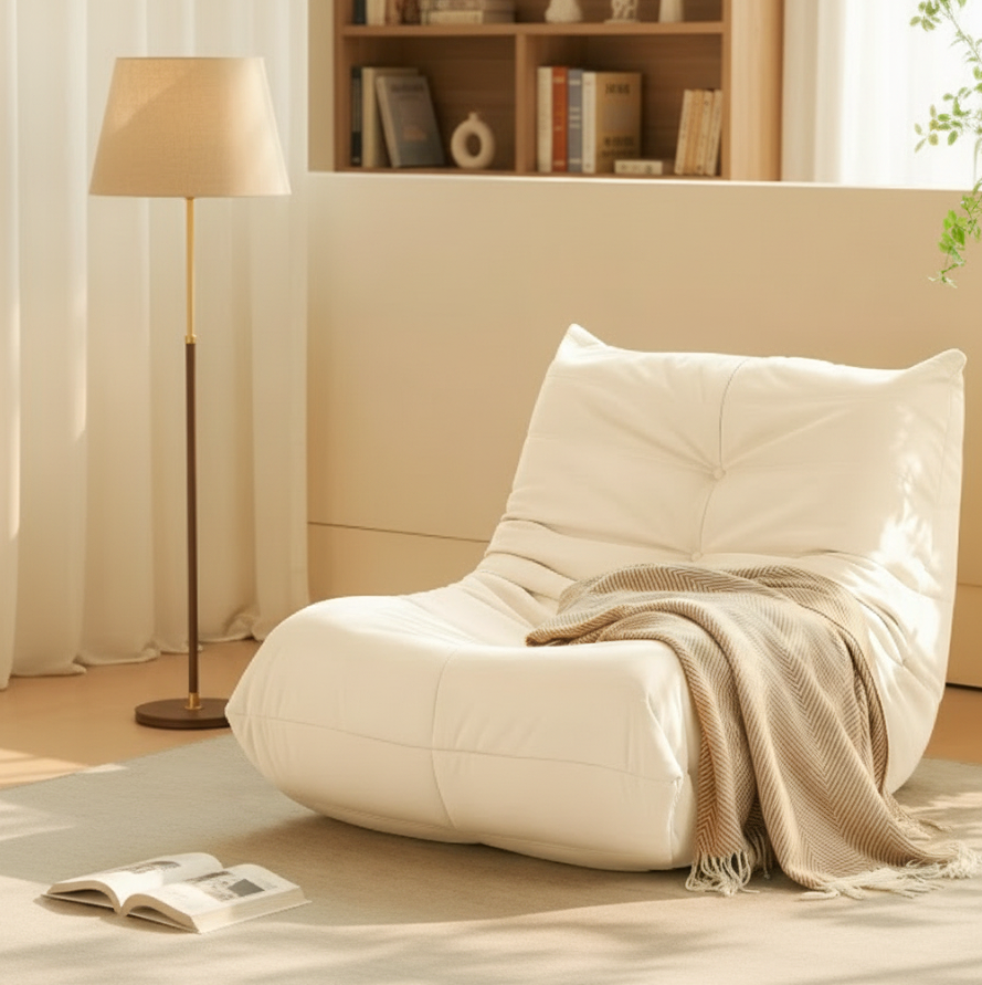 Blanc + Velours côtelé + Mousse à mémoire de forme