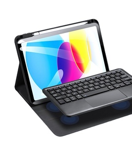 适用于ipad第9代外壳，带键盘可拆卸软TPU后壳ipad 10.2外壳 - Product Image 1