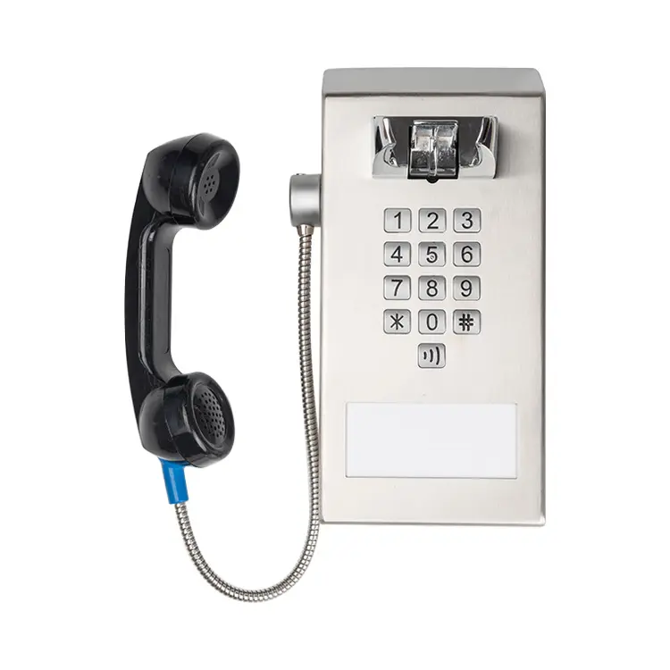 Classico vecchio telefono fisso del corridoio della prigione Sos ambiente sistema di prigione telefono della prigione per il telefono di informazioni pubbliche