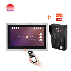 1080p cor wi-fi câmera porteiro interfone kit simples instalação de 2 fios com material metálico uso ao ar livre campainha