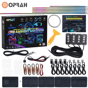 Oprahホットセール18 In 1 10 In 1 6 In 1 Rgb Led Car Ambient Decoration Atmosphere Light By App Control装飾ランプユニバーサル - Product Image 1
