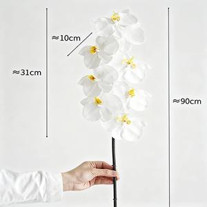 تصميم جديد عالي الجودة فاخر من اللاتكس الاصطناعي فالاينوبسيس أوركيد بلمسة حقيقية زهور بساتين الفاكهة الفراشة تخرج العام الجديد - Product Image 3