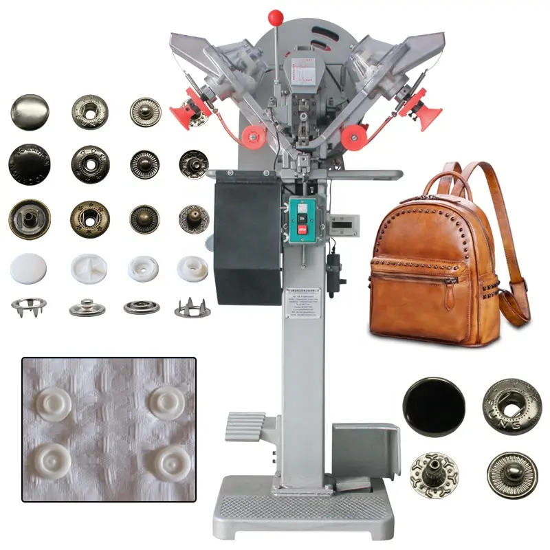 Automático snap botão que faz a máquina snap botão anexar máquina plástico snap botão rebitar máquina usada para tecidos