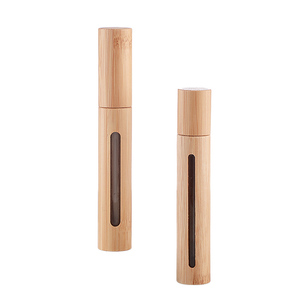 Bamboo 5ml 10ML小型ポケット化粧用ガラスローラーエッセンシャルオイル香水マスカラスキンケアクリームアイドロップ包装 - Product Image 6