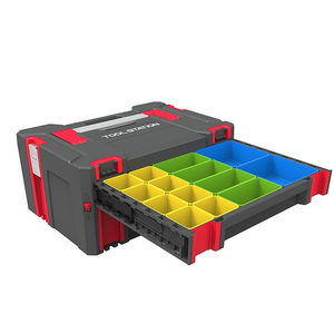 VERTAK 通用铝柄和锁工具柜带抽屉的塑料工具箱 - Product Image 1