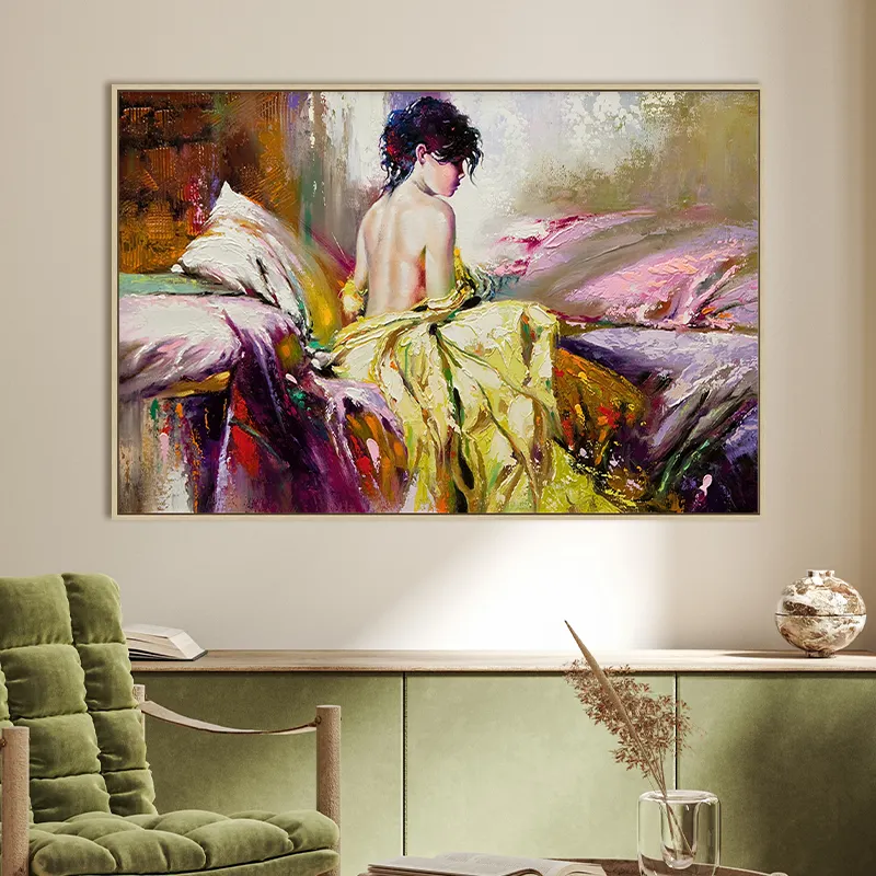 Decorazione dipinta a mano Sexy Body Girl Wall Art donna donna olio dipinti nudi dipinti su tela acrilica con i numeri