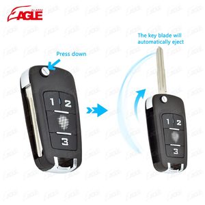 กุญแจรถ กุญแจรถ ทนทาน 2 ปุ่ม รถ พับได้ พลิกระยะไกล Key Fob สําหรับโอเปลวอ๊อกซ์ฮอลล์ Astra Insignia - Product Image 4
