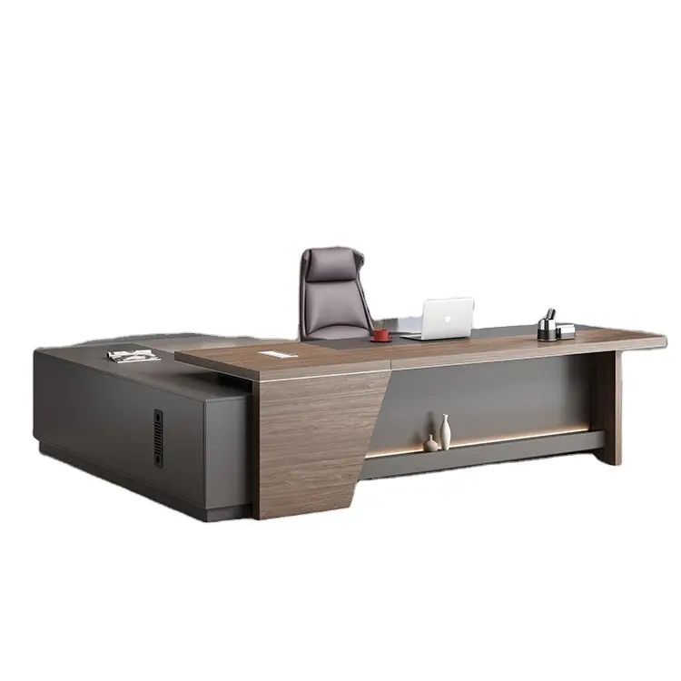 Meja kantor kantor mewah kayu dengan desain kursi meja kantor eksekutif set manajer furnitur kantor meja kerja furnitur komersial