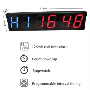 Ampio Display portatile da 8 pollici a LED orologio Fitness da palestra telecomando programmabile conto alla rovescia per conto alla rovescia per gli sport Timer di allenamento a intervalli - Product Image 5