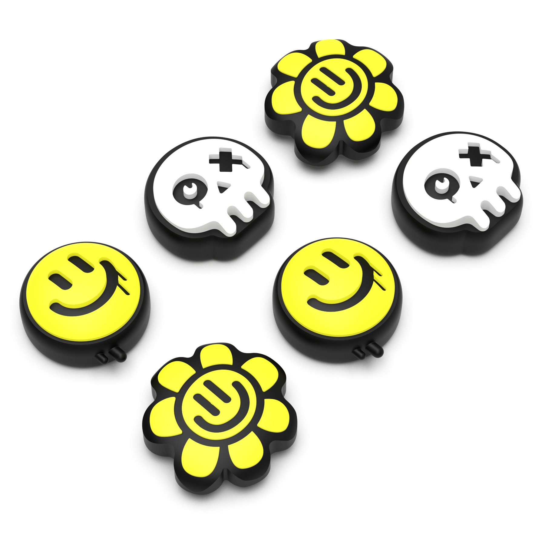 Capuchons de joystick style Joyeux & Triste, couleurs mélangées WWYNTJ002