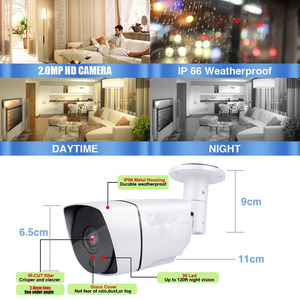 Luces infrarrojas de vigilancia de seguridad, iluminación oculta de visión nocturna, detección de movimiento, alarma de salida, cámara HD de 4MP, de uso común - Product Image 3