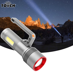 Di động công suất cao USB sạc <span class=keywords><strong>LED</strong></span> <span class=keywords><strong>Torch</strong></span> ánh sáng siêu sáng đèn pin với COB <span class=keywords><strong>LED</strong></span> nguồn không thấm nước cầm tay đèn lồng - Product Image 1