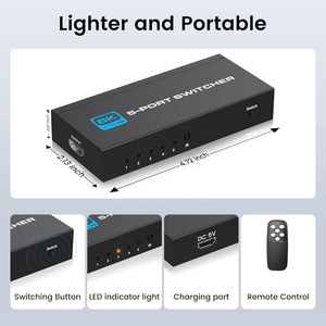 SY 5-in-1 out için HDMI Switcher Full HD 1080p 3D IR RF uzaktan destek Video bölücüler ve dönüştürücüler için 8K 4K PS4 Xbox Blu-Ray Pl - Product Image 2