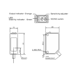 用于Keyence光学传感器产品类别的高精度70厘米BGS型光电传感器的更换 - Product Image 5