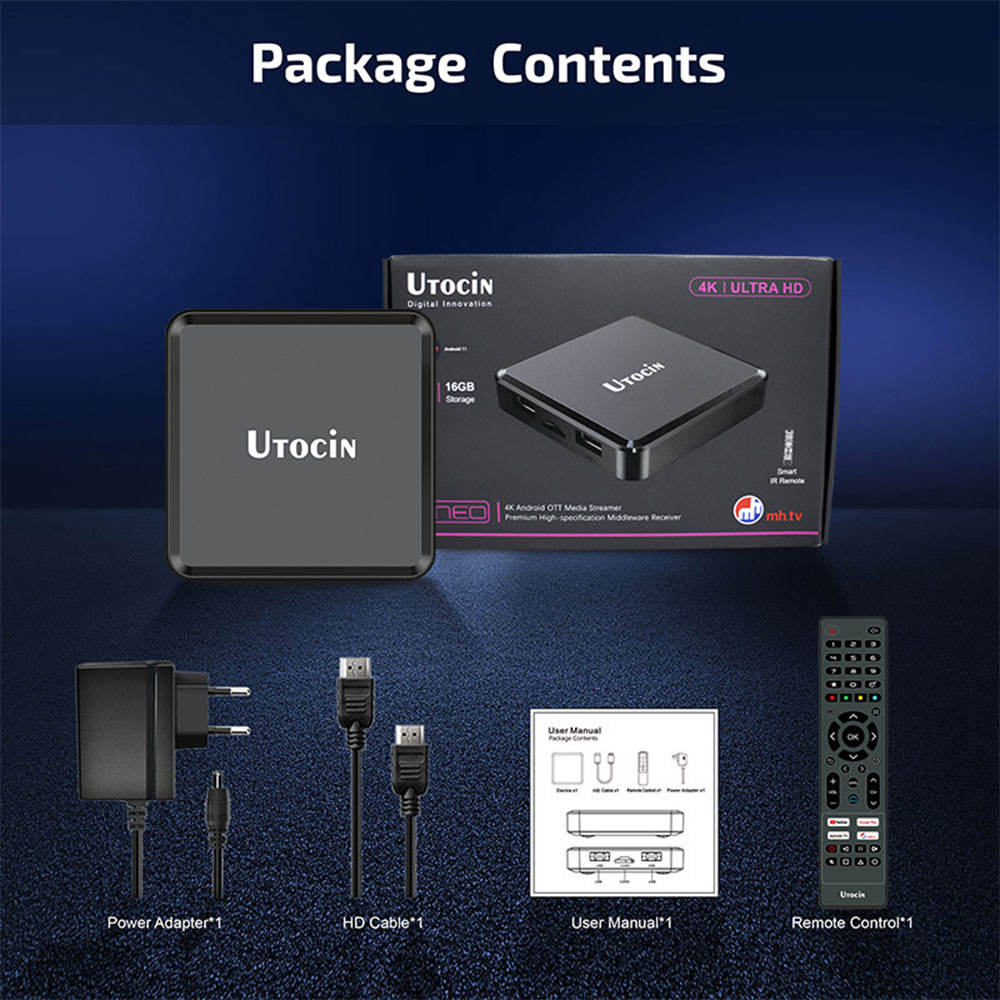 Utocin-NEO-Smart-android-caja de TV