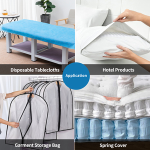 100% Factory-Made Breathable <strong>Antistatic</strong> Nonwoven Fabric With SMS SSS Coating Waterproof for Dust Cover Storage Box Simple Closet