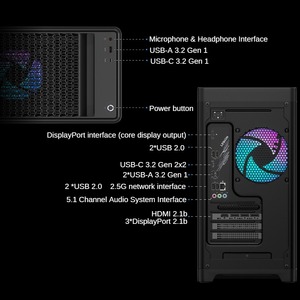 2025 Lenovo Legion Gaming Desktop Blade 7000K Ultra 7-265KF 32GB 1TB GeForce RTX5070 550W Fuente de alimentación Computadora de escritorio Pc case - Product Image 6