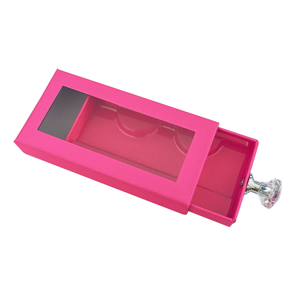 Boîte à tiroirs rectangulaire rose rouge