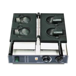 Commercial New Taiyaki Waffle Making Machine Open Mouth <strong>2</strong> Bear <strong>Cake</strong> Baker Easy to Operate Taiyaki <strong>Maker</strong> - Product Image 4