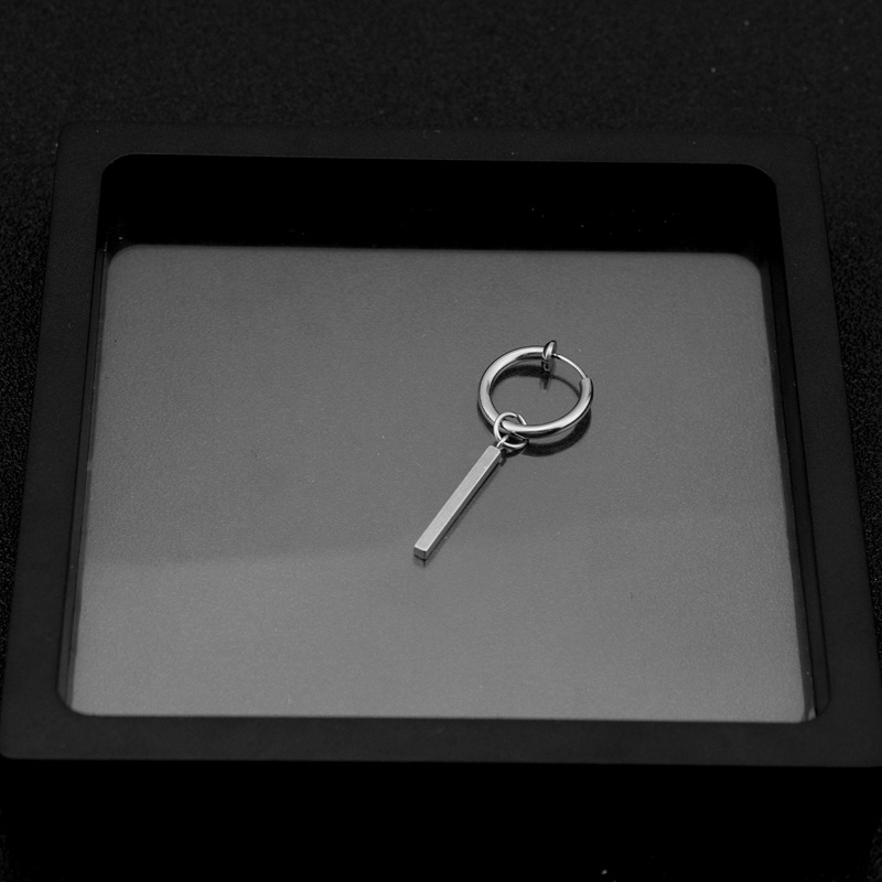 E070-Silver 2 boucles d'oreilles à clipser (aucun perçage nécessaire, 1 pièce)