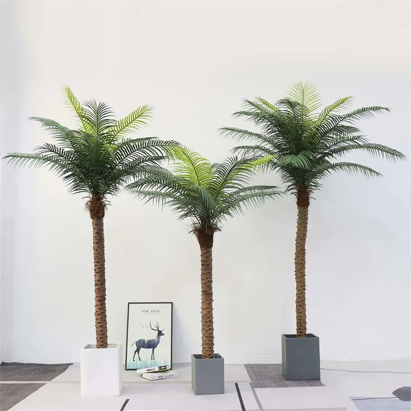 Factory Direct Sale Indoor Decoration Artificial Jungle Bonsai Palm Tree Artificial Coconut Tree