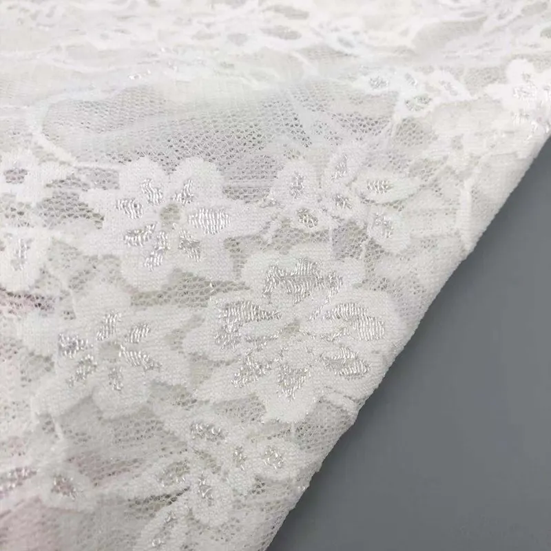 Tissu dentelle en Nylon Spandex, 1.5M de large, personnalisé, pour décoration de robe, nouvelle collection