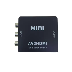RCA a HDTV para HDMI compuesto 1080P 3 RCA CVBS adaptador Mini HDTV a AV Audio Video convertidor caja pequeña Mini Hdmi2av Av2hdmi