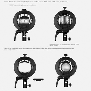 Godox S2 ที่ยึดแฟลช S-type Bowens Mount ใหม่มือถือจับจมูกซอฟท์บ็อกซ์จานวงเล็บรังผึ้ง - Product Image 5