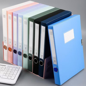 Large Capacity <strong>A4</strong> Size PVC PET Leather PP File Case <strong>Mounts</strong> One O-Ring to Store up Presentation Documents Paper Organizer - Product Image 1