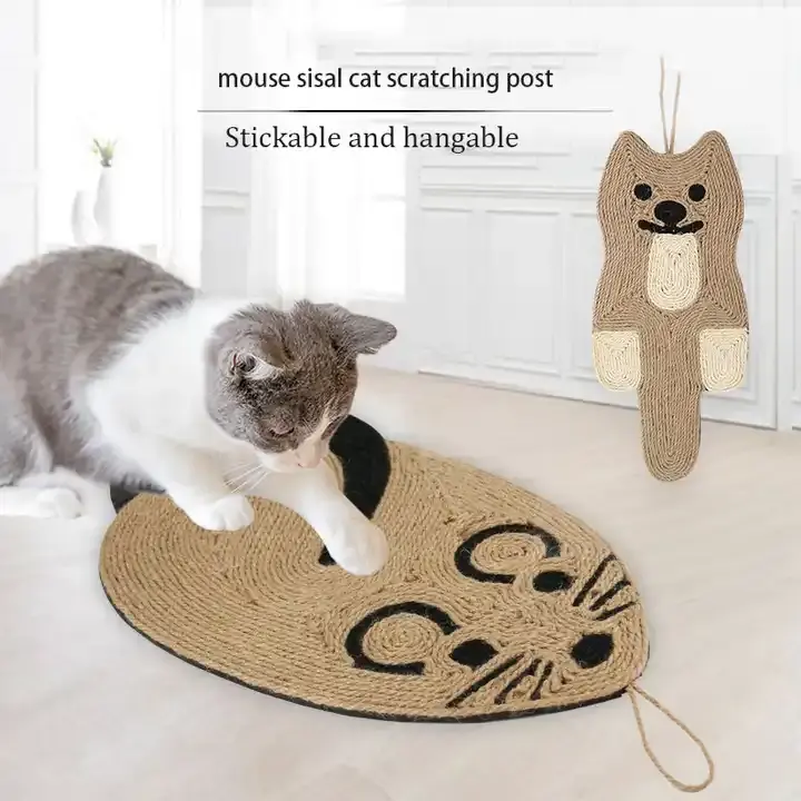 Ucuz stok doğal Sisal fare doğal Sisal kedi tırmalama panosu kedi Scratch Pad kedi oyun oyuncak
