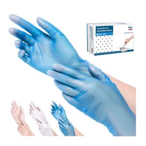 Latex-free Vinyl Gloves Medical Examination Dental Veterinary Aged Care Powder Free Blue Disposable 3mil PVC Gloves For Hospital - Product Image 1