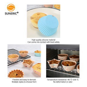 Çok çiçek çörek şekiller pasta 5 adet Set sabun kalıbı Mini kek pişirme Cupcake kalıp çörek gömlekleri