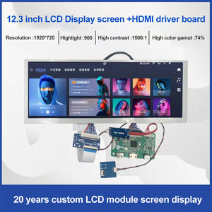 12,3 дюймов Hd разрешение 1920*720 Lvds ЖК-экран 900 яркости супер четкий Ips полный обзор + экран дисплей решение драйвер платы - Product Image 4