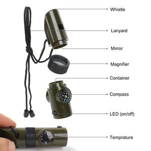 LFEDC özelleştirmek 7 in 1 çok fonksiyonlu EDC aracı açık Survival SOS acil düdük ile pusula sıcaklık - Product Image 2