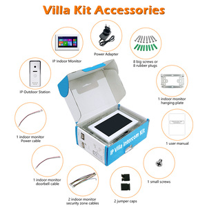 7&quot; Kit VDP Full Touch Screen <strong>Intercom</strong> With Smart Home Surveillance CCTV Camera 8 Security Zones Detector <strong>Access</strong> <strong>Control</strong> - Product Image 6