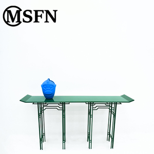 Msfn Thiết Kế Ban Đầu Cổ Điển Trung Quốc Phong Cách Màu Xanh Lá Cây Patina Kết Thúc Kim Loại Mở-Làm Việc Khung Giao Diện Điều Khiển Bảng Đồ Nội Thất Nhà Phòng Khách - Product Image 4