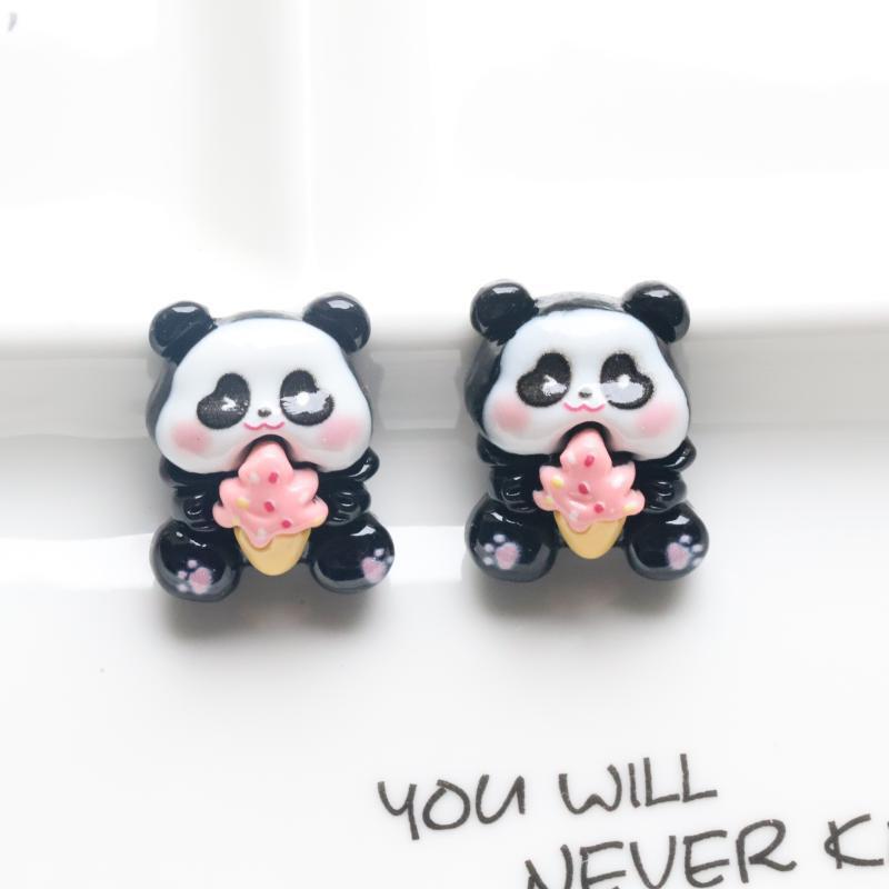 colorful Panda ice cream cone